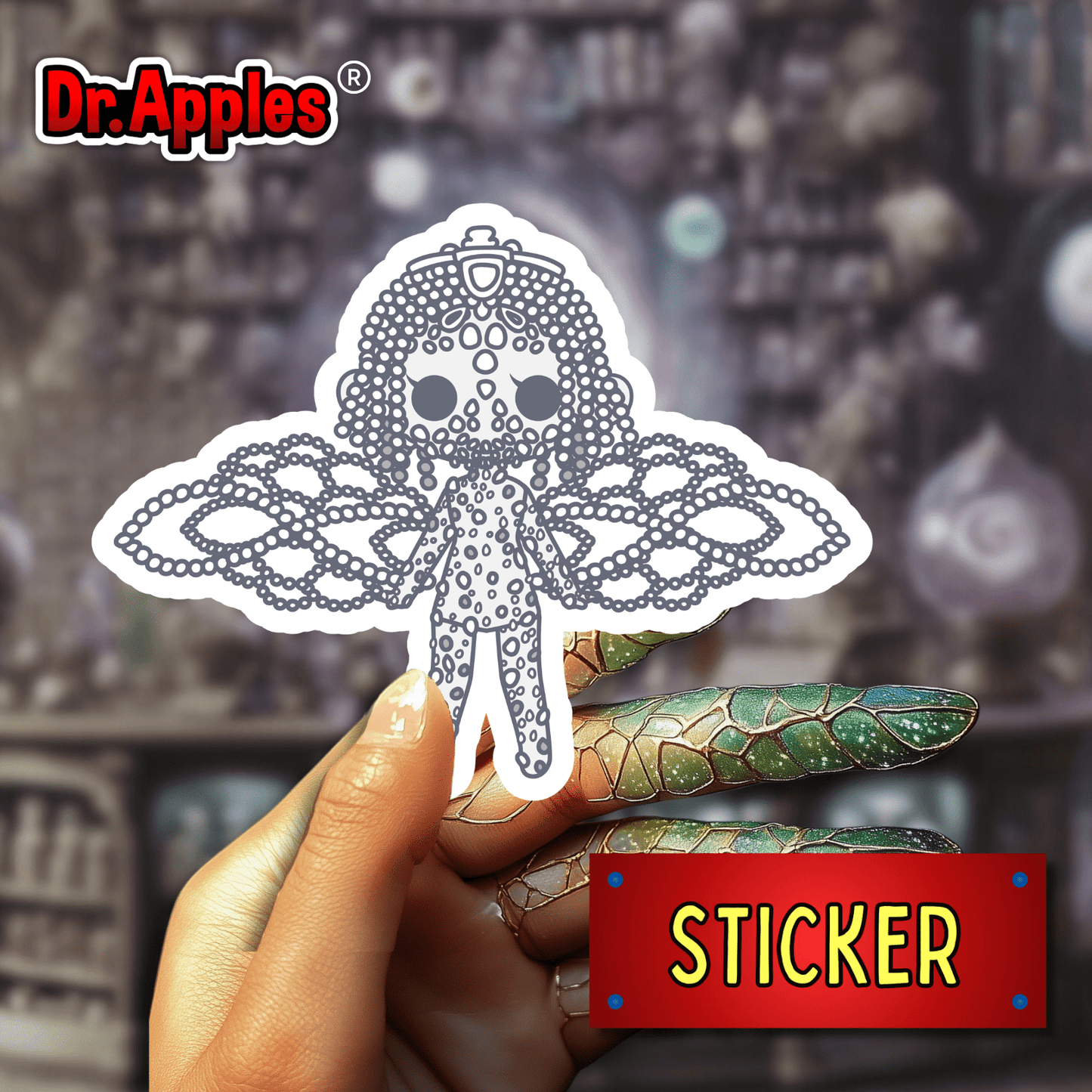 75 Apples – No. 18 | The Celestial Adornment Sigil | Holographic Vinyl Sticker | Dr. Apples - Dr. Apples - Lacye A Brown