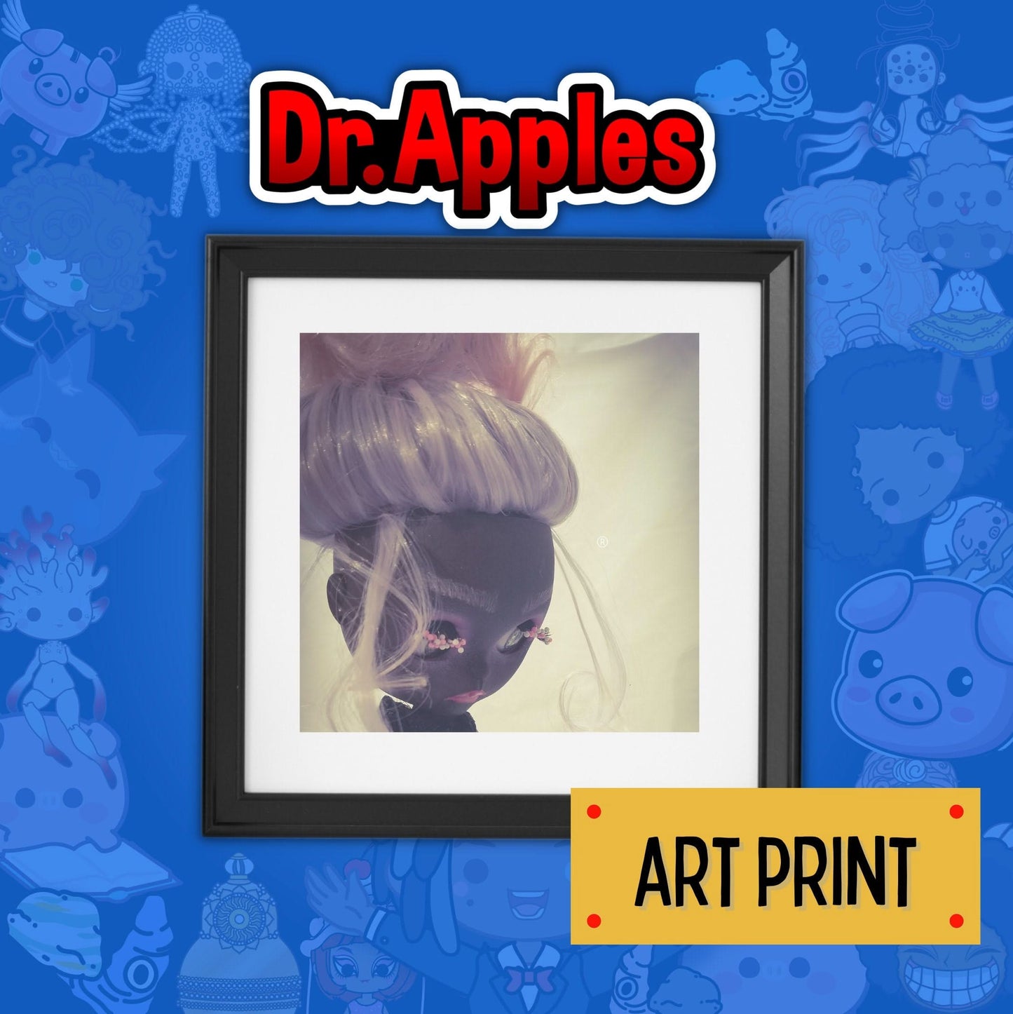 75 Apples - No. 30 | Art Print - Dots Blythe - OOAK Art Doll | Dr. Apples - Dr. Apples - Lacye A Brown