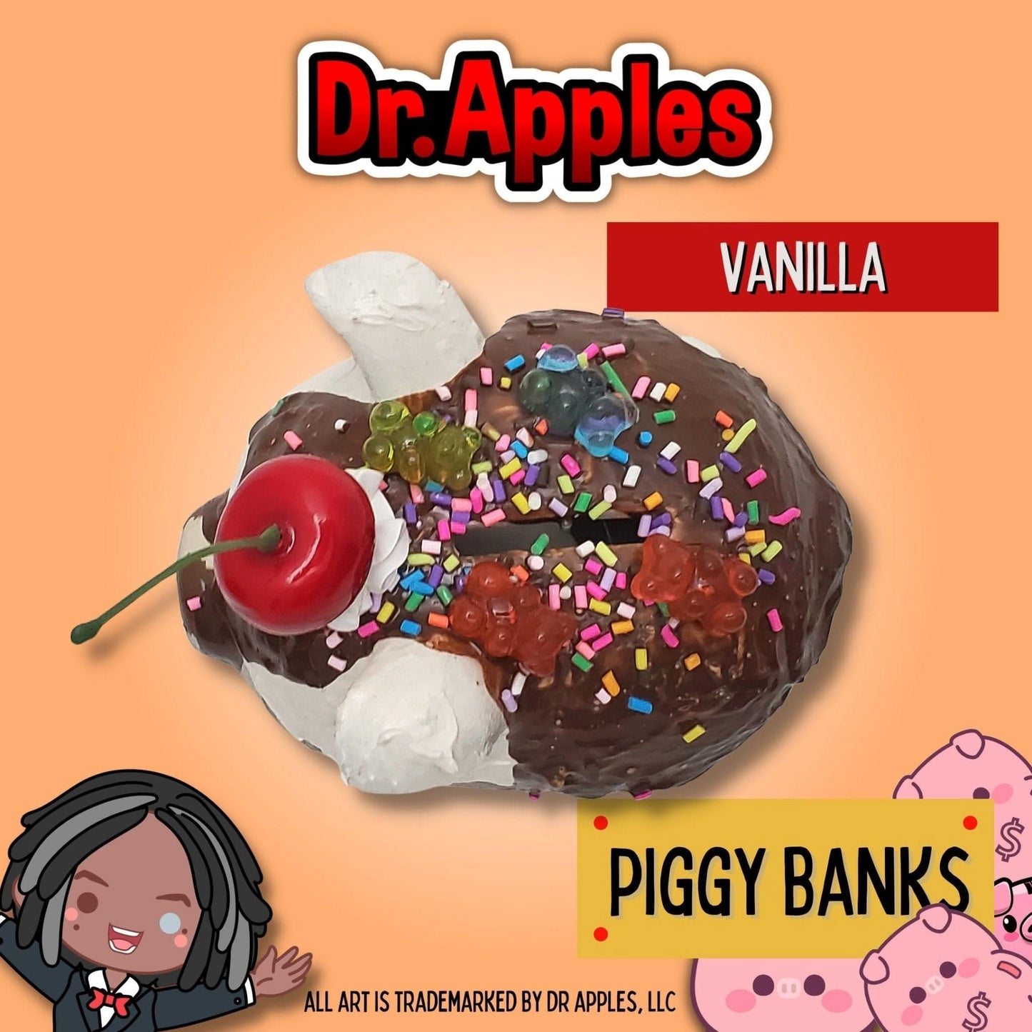 Piggy Bank | Fun | Gift | Dr. Apples - Dr. Apples - Lacye A Brown