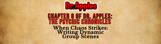 Chapter 8 of Dr. Apples: The Psychic Chronicles -  When Chaos Strikes: Writing Dynamic Group Scenes