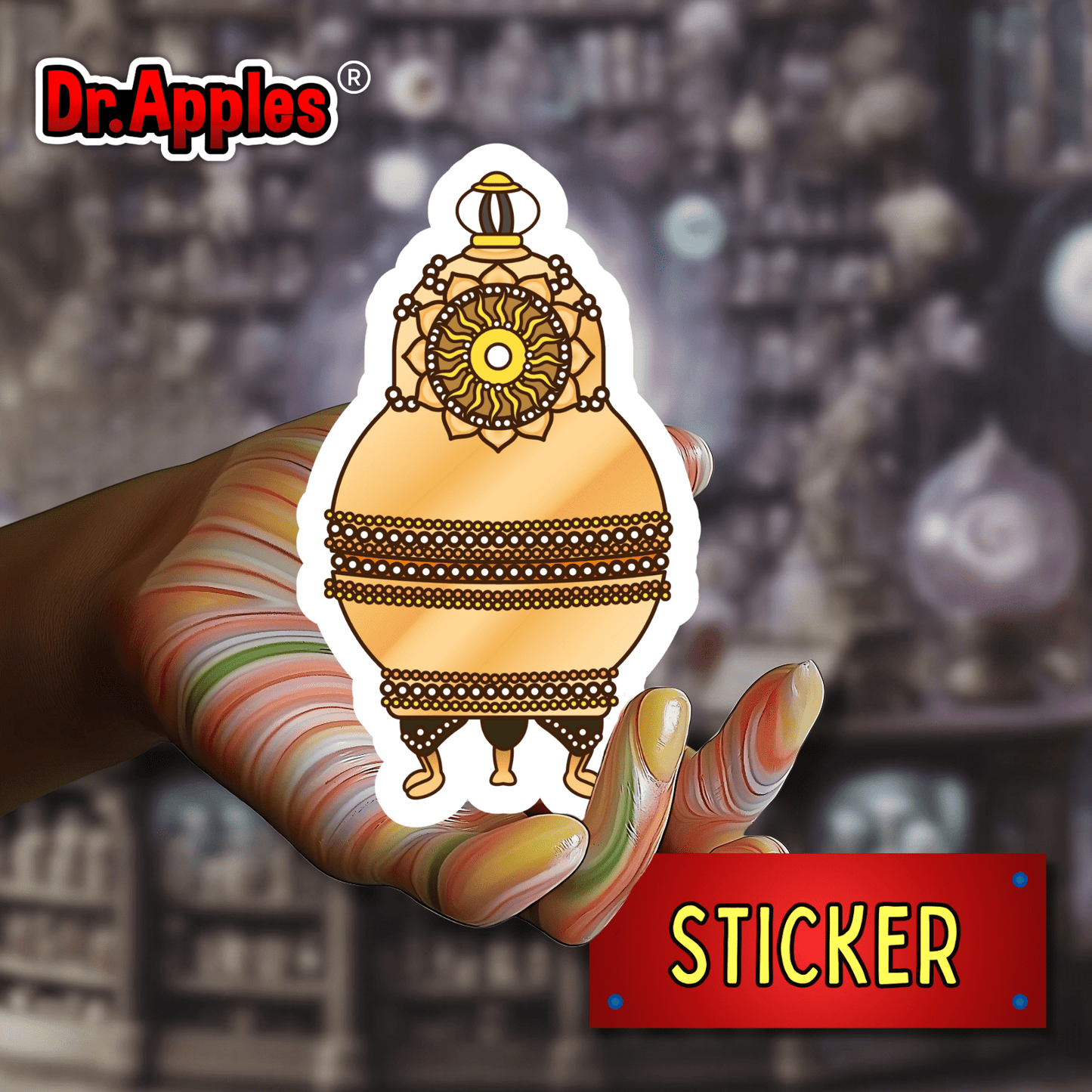 75 Apples – No. 26 | The Golden Matryoshka Sigil | Holographic Vinyl Sticker | Dr. Apples - Dr. Apples - Lacye A Brown