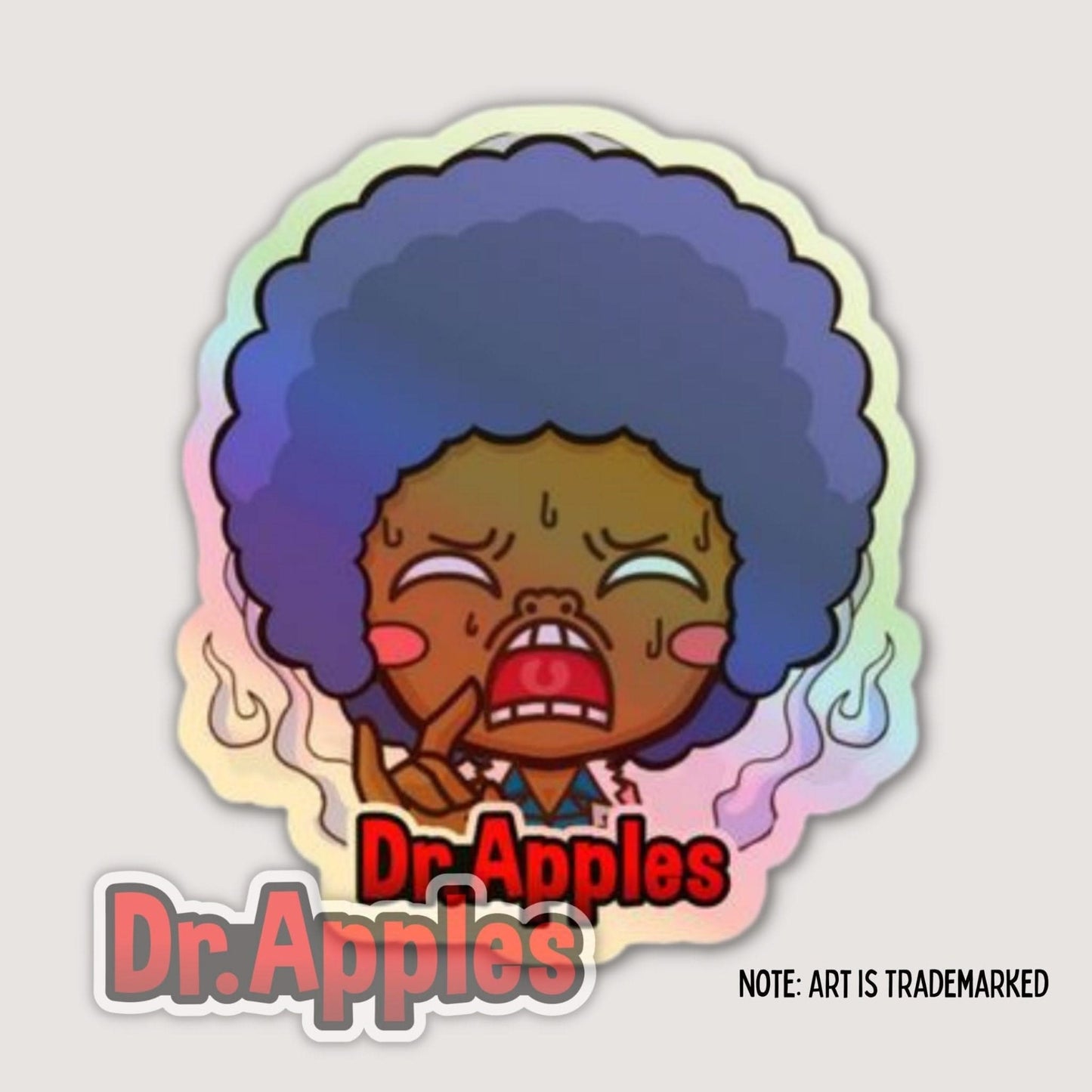 Sticker Holographic | Rock On | Young Dr. Apples | Dr. Apples - Dr. Apples - Lacye A Brown